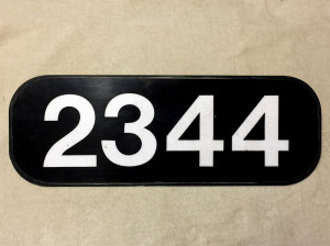 01)  BN 2344 number board